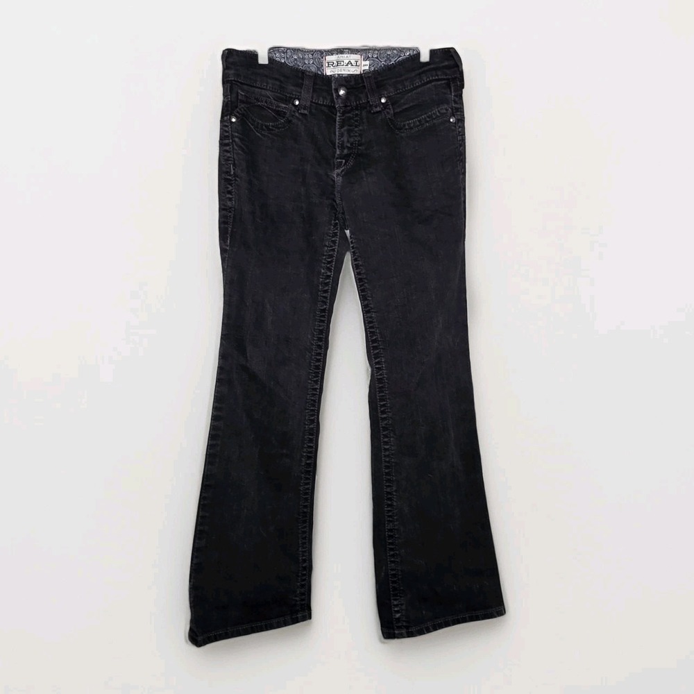 Ariat REAL Denim Black Bootcut Jeans Womens 29 S Mid Rise Stretch Western